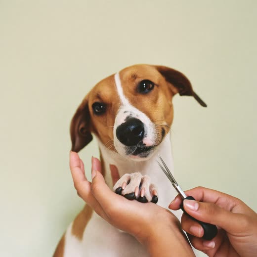 A dog's paw during a nail clip